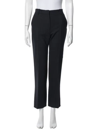 Pre-owned Celine Wool Straight Leg Pants In Blue