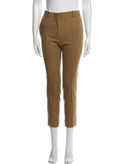 Pre-owned Celine Wool Straight Leg Pants In Brown