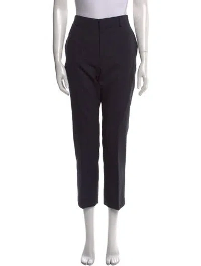 Pre-owned Celine Wool Straight Leg Pants In Gray