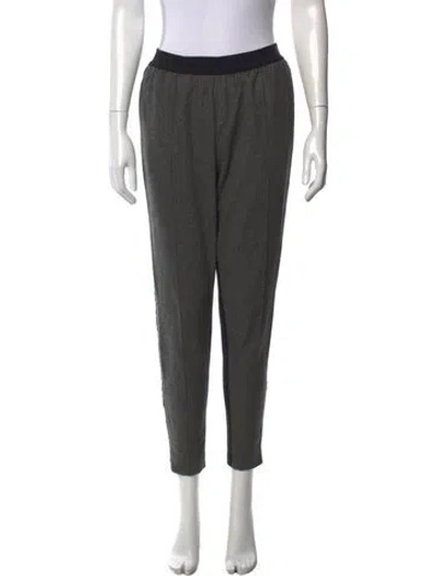 Pre-owned Celine Wool Straight Leg Pants In Gray