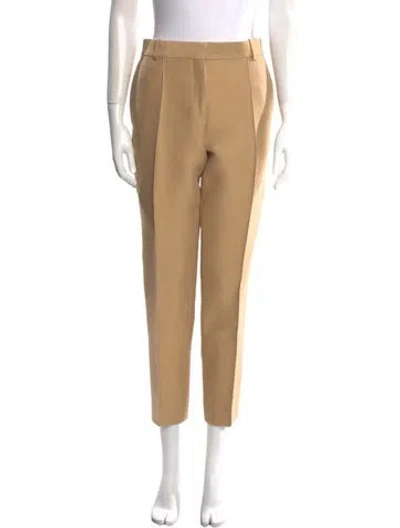 Pre-owned Celine Wool Straight Leg Pants In Neutral