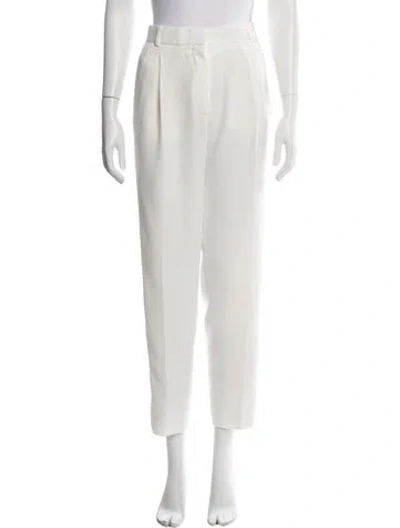 Pre-owned Celine Wool Straight Leg Pants In Neutrals
