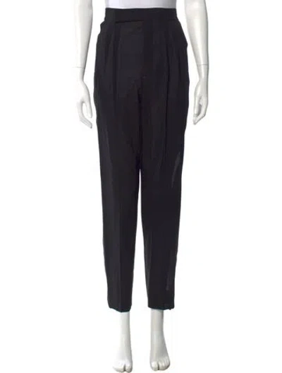 Pre-owned Celine Wool Straight Leg Pants W/ Tags In Black