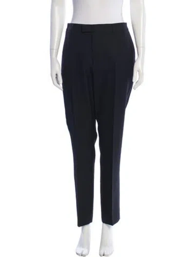 Pre-owned Celine Wool Straight Leg Pants W/ Tags In Black