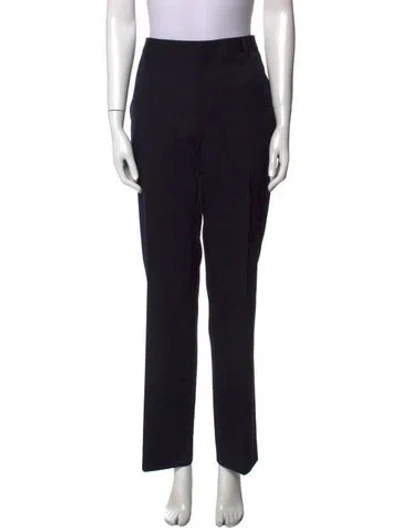 Pre-owned Celine Wool Straight Leg Pants W/ Tags In Blue