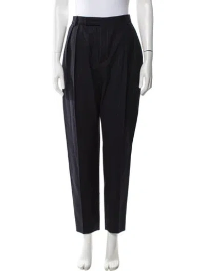 Pre-owned Celine Wool Straight Leg Pants W/ Tags In Blue