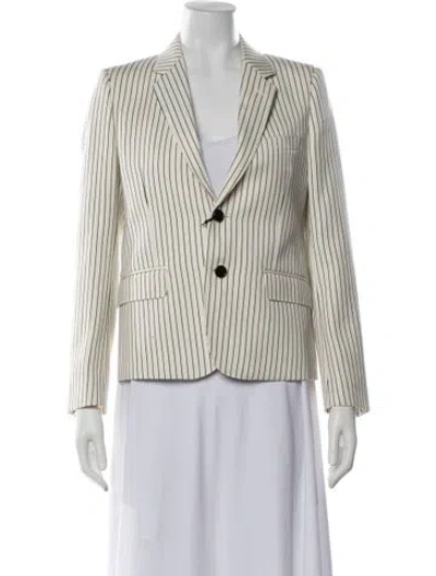 Pre-owned Celine Wool Striped Blazer W/ Tags In Neutrals