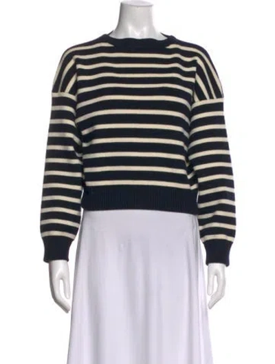 Pre-owned Celine Wool Striped Sweater In Blue