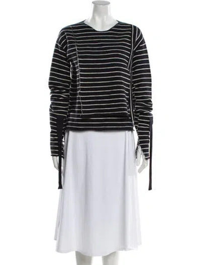 Pre-owned Celine Wool Striped Sweater In Blue