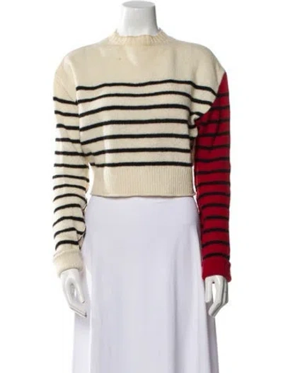 Pre-owned Celine Wool Striped Sweater In Neutral