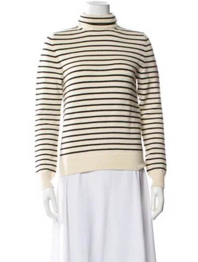 Pre-owned Celine Wool Striped Sweater In Neutral