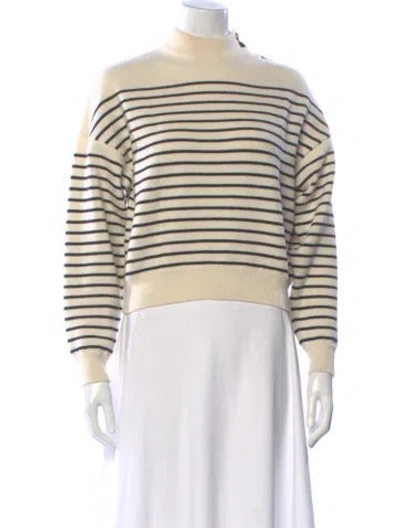 Pre-owned Celine Wool Striped Sweater In Neutral