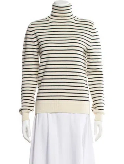 Pre-owned Celine Wool Striped Sweater In Neutral