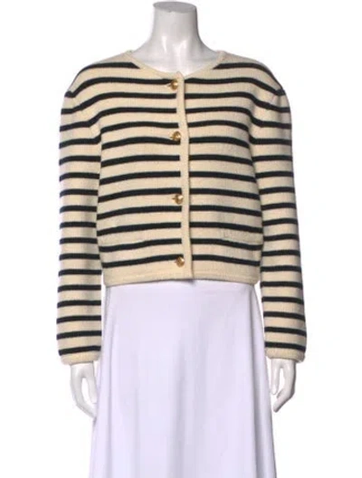 Pre-owned Celine Wool Striped Sweater In Neutral