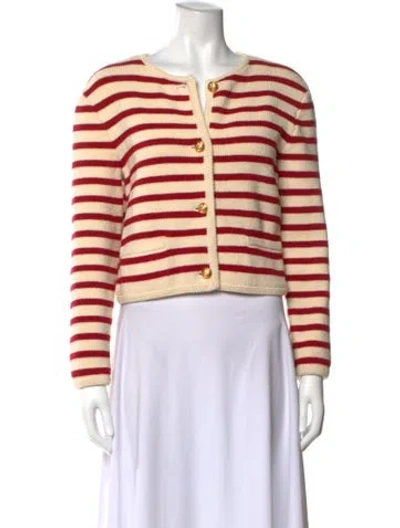 Pre-owned Celine Wool Striped Sweater In Neutral