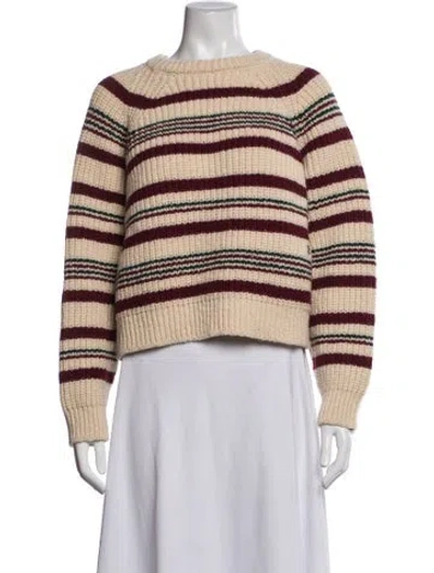 Pre-owned Celine Wool Striped Sweater In Neutrals