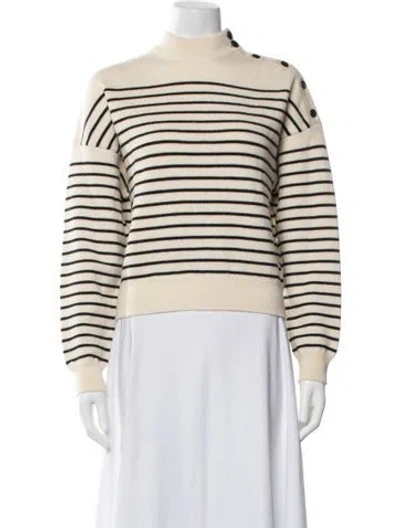 Pre-owned Celine Wool Striped Sweater In Neutrals