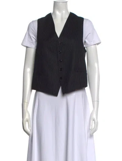 Pre-owned Celine Wool Striped W/ Tags In Black