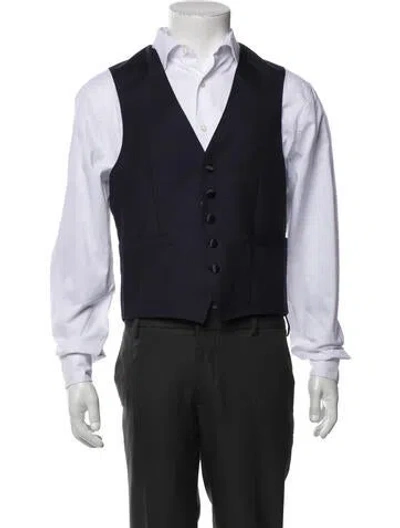 Pre-owned Celine Wool Suit Vest In Blue