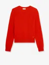Celine Men Wool Sweater With Triomphe Detail In Red