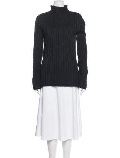 Pre-owned Celine Wool Turtleneck Sweater In Black