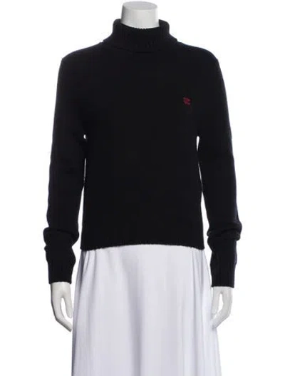 Pre-owned Celine Wool Turtleneck Sweater In Black