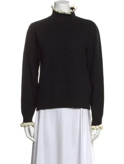 Pre-owned Celine Wool Turtleneck Sweater In Black