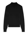 Celine Wool Turtleneck Sweater In Black