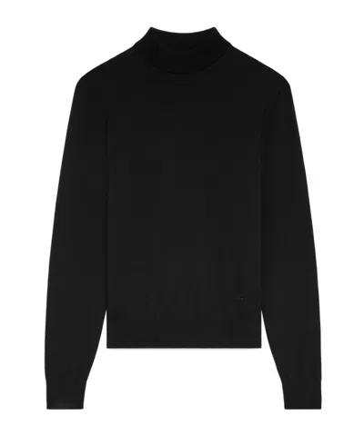 Celine Wool Turtleneck Sweater In Black
