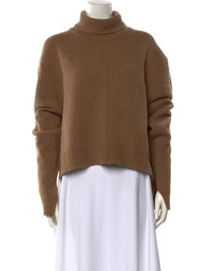 Pre-owned Celine Wool Turtleneck Sweater In Brown