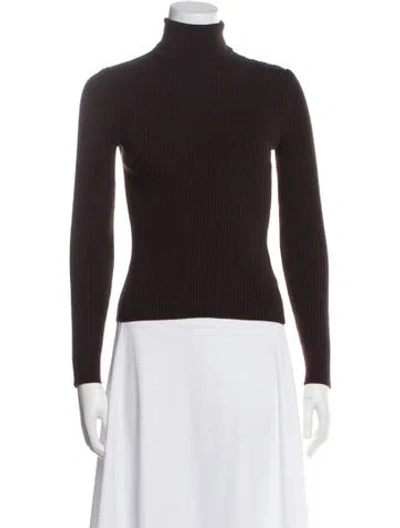 Pre-owned Celine Wool Turtleneck Sweater In Brown