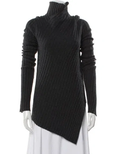 Pre-owned Celine Wool Turtleneck Sweater In Gray