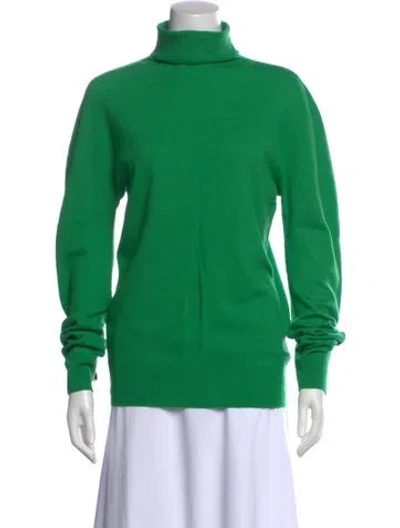 Pre-owned Celine Wool Turtleneck Sweater In Green