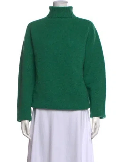 Pre-owned Celine Wool Turtleneck Sweater In Green