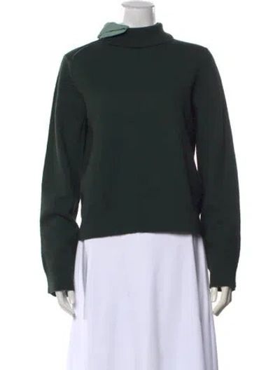 Pre-owned Celine Wool Turtleneck Sweater In Grey