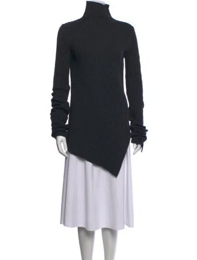 Pre-owned Celine Wool Turtleneck Sweater In Grey