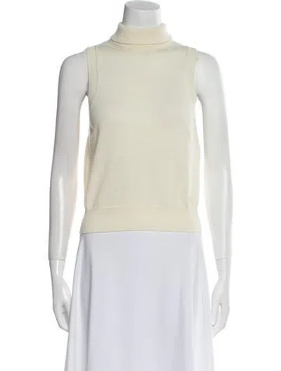 Pre-owned Celine Wool Turtleneck Sweater In Neutral