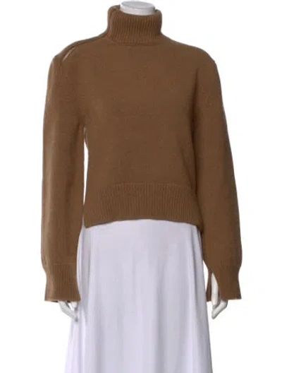 Pre-owned Celine Wool Turtleneck Sweater In Neutral