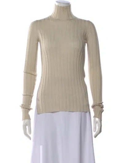 Pre-owned Celine Wool Turtleneck Sweater In Neutral
