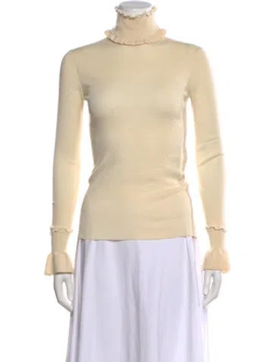 Pre-owned Celine Wool Turtleneck Sweater In Neutral