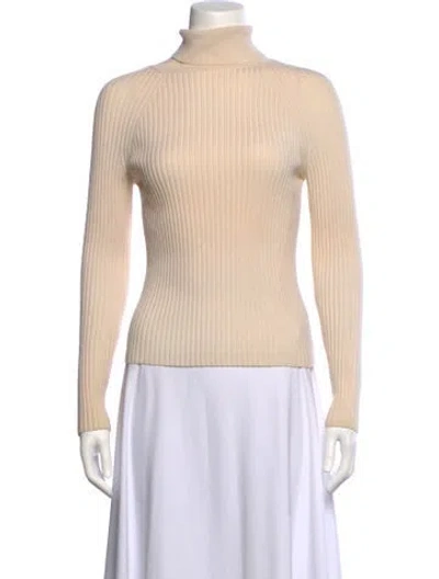 Pre-owned Celine Wool Turtleneck Sweater In Neutrals