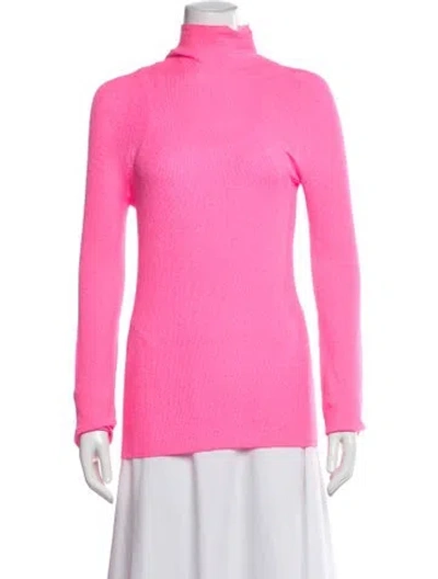 Pre-owned Celine Wool Turtleneck Sweater In Pink
