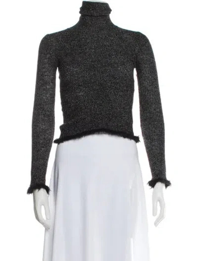 Pre-owned Celine Wool Turtleneck Top In Black