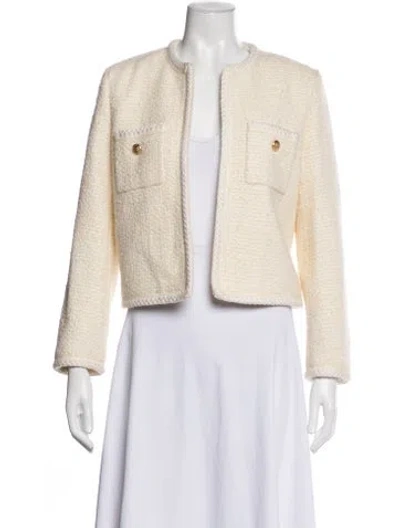Pre-owned Celine Wool Tweed Pattern Jacket In Neutrals