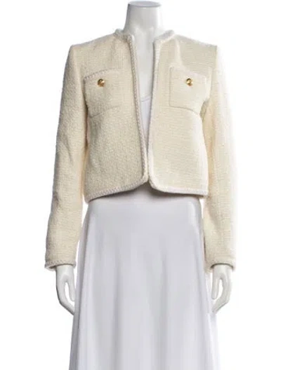 Pre-owned Celine Wool Tweed Pattern Jacket In Neutrals