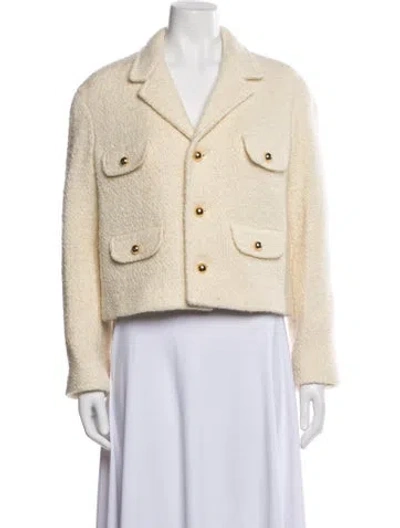 Pre-owned Celine Wool Tweed Pattern Jacket W/ Tags In Neutral