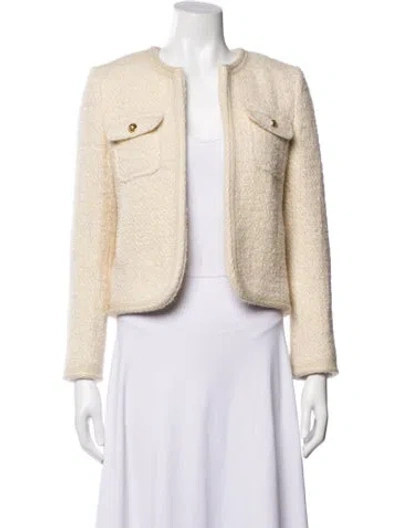 Pre-owned Celine Wool Tweed Pattern Jacket W/ Tags In Neutrals
