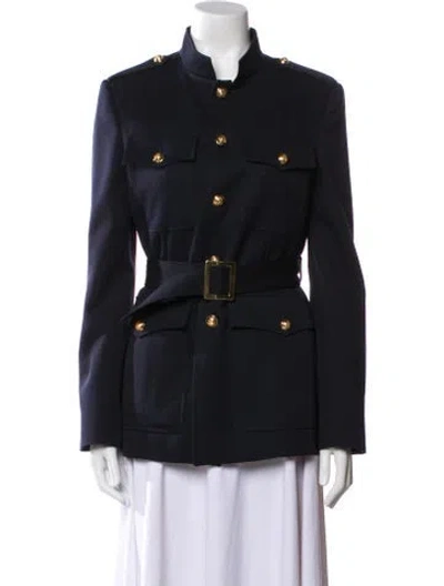 Pre-owned Celine Wool Utility Jacket In Blue