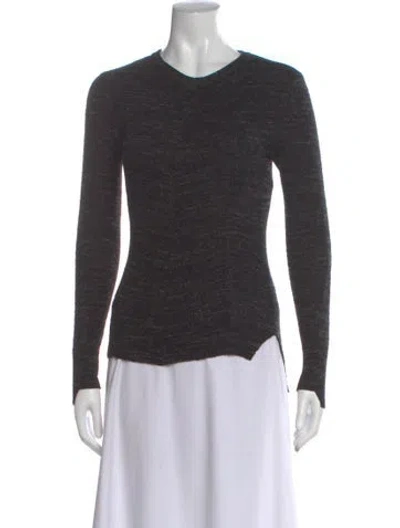 Pre-owned Celine Wool V-neck Sweater In Gray