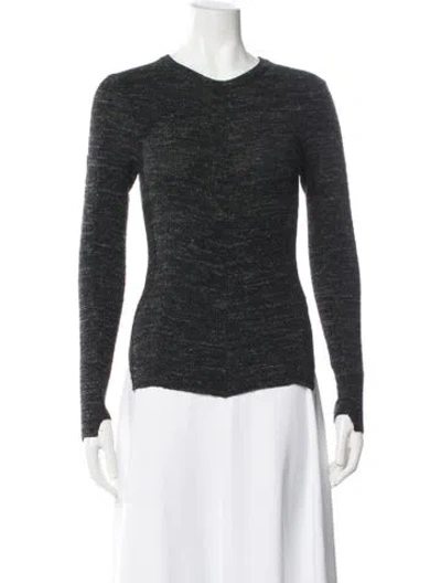 Pre-owned Celine Wool V-neck Sweater In Grey